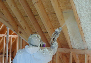 Attic spray foam insulation