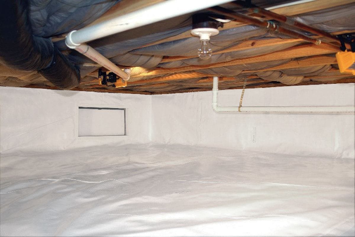 Crawl space waterproofing